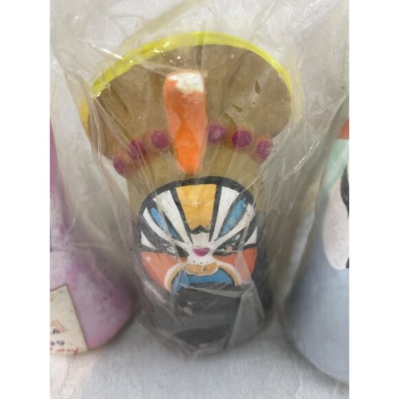 Set of 6 Chinese Opera Character Hand Painted Figurines Made in China Collectibl - Picture 4 of 11